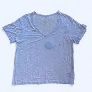 American Eagle Soft & Sexy V-Neck Short Sleeve Tee in Light Purple Size XS NWT